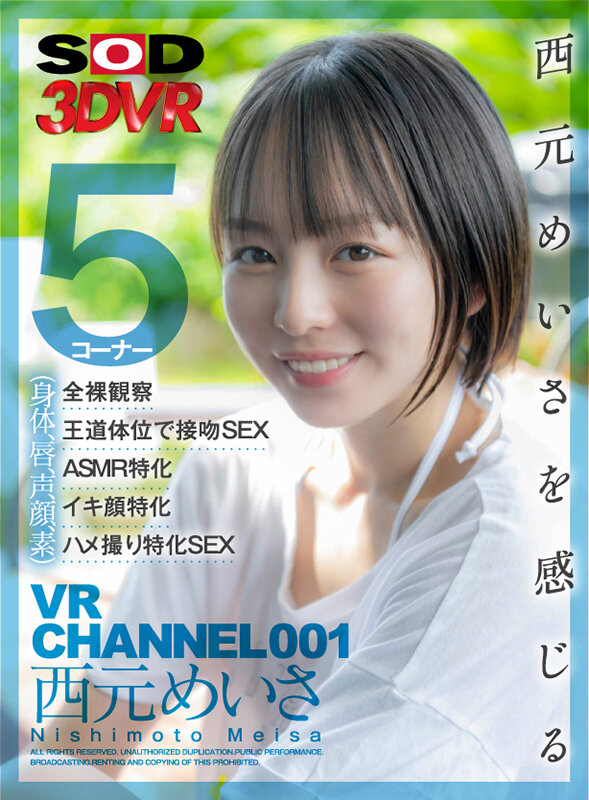 【VR】VR CHANNEL 001 西元めいさ西元めいさを感じる(身体、唇、声、顔、素)5コーナー×全裸観察×王道体位で接吻SEX×ASMR特化×イキ顔特化×ハメ撮り特化SEX 1枚目